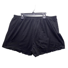 Load image into Gallery viewer, EKOUAER Shorts Womens Extra Large Scallop Edge Athletic Casual Drawstring Black
