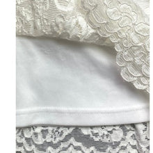 Load image into Gallery viewer, AQUA Dress Womens Small White Floral Lace Ruffle Mini Crochet Beachy Bridal
