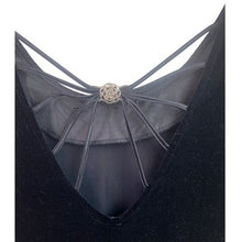 Load image into Gallery viewer, Another Thyme  Dress Womens 14 Black Velvet Party Cocktail Old Money Strappy

