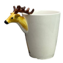 Load image into Gallery viewer, Unique Deer Elk Mug Whimsical Animal Handle Coffee Tea Cup Novelty Gift NIB
