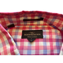 Load image into Gallery viewer, Rodd &amp; Gunn Shirt Mens Large Pink Checked Button Down Italy Academia Preppy
