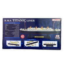 Load image into Gallery viewer, RMS Titanic 3D Puzzle Liner 1:1200 Scale Model Kit 41 Parts 4D Master NIB
