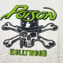 Load image into Gallery viewer, Poison Shirt Mens Medium Skull Crossbones Grunge Punk Rock Spell Out Streetwear
