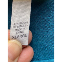 Load image into Gallery viewer, Soma Shirt Womens Extra Large Teal Green Polka Dot Ruffle Hem Top Oversized

