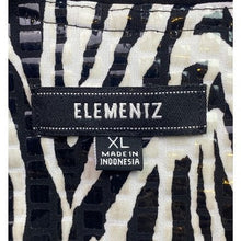 Load image into Gallery viewer, Elementz Shacket Womens Extra Large Zebra Shiny Full Zip Career Mature Old Money
