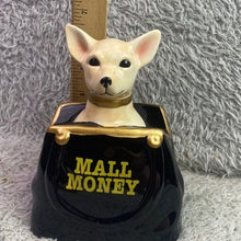 Load image into Gallery viewer, Puppy Dog Bank Ceramic Collectible Decor Chihuahua Purse Shopping NIB
