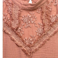 Load image into Gallery viewer, Altar'd State Shirt Dress Womens Large Peach Lace Fairycore Boho Lined Flowy
