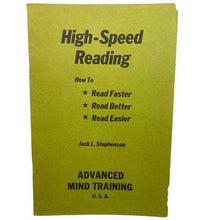 Load image into Gallery viewer, Vintage 1977 High-Speed Reading Booklet Advanced Mind Training
