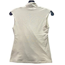 Load image into Gallery viewer, Bershka Shirt Womens Medium Mock Neck Sleeveless Beige Stretchy Base Layer
