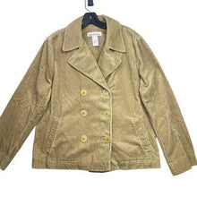 Load image into Gallery viewer, Jones New York Jacket Womens Large Corduroy Double Breasted Coat Mature Career
