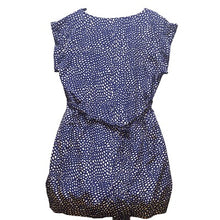 Load image into Gallery viewer, Gap Dress Womens Medium Navy Dress with Tie Polka Dot Print Lined Navy &amp; Ivory
