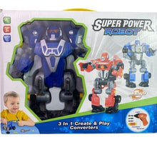 Load image into Gallery viewer, Super Power Robot 3 in 1 Action Figure Imagination Educational Convertible
