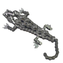 Load image into Gallery viewer, Steampunk Lizard Sculpture Recycled Metal Art Bike Chain Industrial Mechanical
