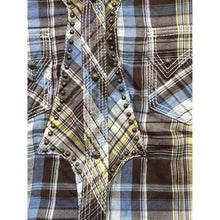 Load image into Gallery viewer, Ariat Shirt Womens Medium Plaid Snap Studded Western Country Festival Streetwear
