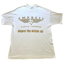 Load image into Gallery viewer, Vintage Empress Casino Shirt Mens Extra Large White Art Deco Single Stitch
