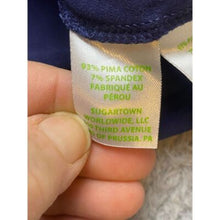 Load image into Gallery viewer, Lilly Pulitzer Shirt Womens Extra Small Navy Bell Sleeve Spandex Stretch Waverly
