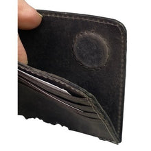 Load image into Gallery viewer, Paul Taylor Wallet Genuine Leather Slim Card Holder Black Hand Crafted Magnetic
