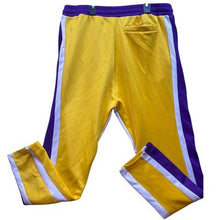 Load image into Gallery viewer, Rue21 Pants Mens Extra Large Athletic Track Gold Purple White Stripe Pockets

