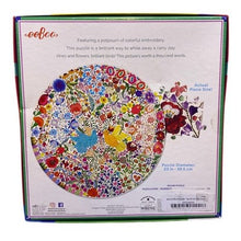 Load image into Gallery viewer, Eeboo Blue Bird Yellow Bird 500 Piece Round Jigsaw Puzzle Women Owned
