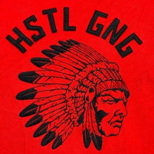 Load image into Gallery viewer, Hustle Gang Sweater Mens 2XL Embroidered AOP Native American Logo Streetwear
