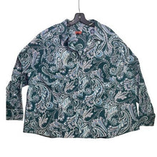 Load image into Gallery viewer, Talbots Blouse Womens 22W Haberdashery Paisley AOP Mature Career Office

