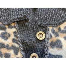 Load image into Gallery viewer, Haptics Shirt Womens 1XL Leopard Print Henley Long Sleeve Gray Knit Pullover
