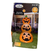 Load image into Gallery viewer, Airblown Halloween Pumpkin Stack Inflatable 4ft LED Light Up Outdoor Yard Decor
