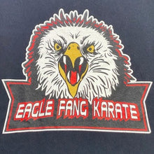 Load image into Gallery viewer, Eagle Fang Karate Shirt Mens Large Black Spell Out Cobra Kai Athleisure Grunge
