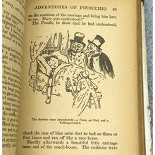 Load image into Gallery viewer, Antique 1924 Pinocchio Hardcover Book Dustjacket Illustrated
