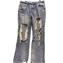 Load image into Gallery viewer, KanCan Jeans Womens 7/27 Distressed Ripped Destroyed Denim Light Wash Thrashed
