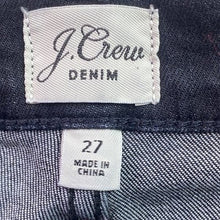 Load image into Gallery viewer, J Crew Jeans Womens 27 Button Fly Frayed Grunge Gothcore Boot Crop Billie Demi
