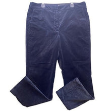 Load image into Gallery viewer, J Crew Pants Womens 12 Navy Blue Velvet Kate Career Casual Straight Leg

