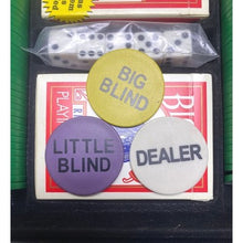 Load image into Gallery viewer, 500 Piece Poker Set with Case Chips Cards Dice Dealer Blind Buttons Holdem Game
