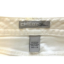 Load image into Gallery viewer, Chico's Jeans Womens 2.5 White Denim Stretch Academia Business Casual
