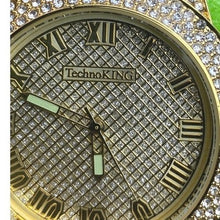 Load image into Gallery viewer, Techno King Watch Mens Iced Hip Hop Crystals Stainless Steel Water Resistant
