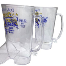 Load image into Gallery viewer, Dolly Parton Dixie Stampede Boot Mugs 2003 Pepsi Collector Plastic Set of 2
