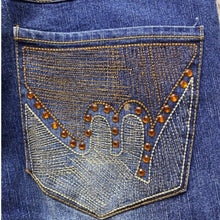 Load image into Gallery viewer, Makavelic Jeans Womens 11 Vintage Y2K Baggy Hip Hop Tupac Beaded Embellished
