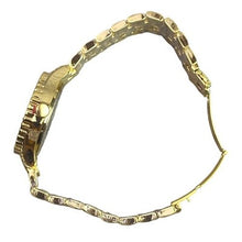 Load image into Gallery viewer, Techno King Mens Watch Gold Tone Iced Out Bling Roman Numeral Chronograph
