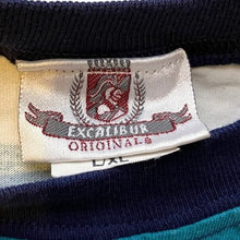 Load image into Gallery viewer, VTG Excalibur Shirt Mens Large Las Vegas Striped Dragon Short Sleeve Y2K
