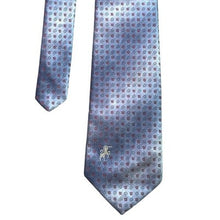 Load image into Gallery viewer, BRONZINI Necktie Mens Silk Blue Unicorn Logo AOP Career
