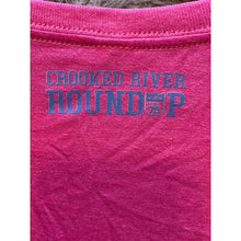 Load image into Gallery viewer, Crooked River Shirt Womens Small Pink Rodeo South Western Aztec Horse Race NWOT
