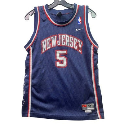 New Jersey Nets Jersey Mens Medium Jason Kidd #5 NBA Basketball Throwback