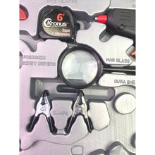 Load image into Gallery viewer, Kroma Hobby Tool Kit Model 847 Magnifier Box Knife Glue Gun Screwdrivers
