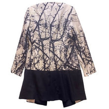 Load image into Gallery viewer, Santorelli Blazer Womens Size 8 Italy Black Beige Flax Career Mature Long Suit
