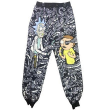 Load image into Gallery viewer, Yeezzi Rick and Morty Pants Mens 2XL Joggers AOP Doodle Graphic Streetwear
