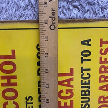 Load image into Gallery viewer, Drinking of Beer Metal Sign Alcohol Illegal City Streets Man Cave Garage Decor
