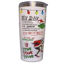 Load image into Gallery viewer, The Grinch Tumbler 20oz Stainless Steel Insulated Travel Mug Cup Lid NEW
