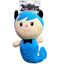 Load image into Gallery viewer, Mermaid Dog Toy Metro Pawlin Pet 9 Inch Squeaker Blue Merman
