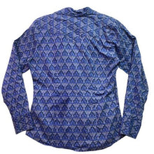 Load image into Gallery viewer, Roper Shirt Womens Small Blue Paisley Western Pearl Snap Embroidered Country
