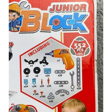 Load image into Gallery viewer, Junior Block 552 Piece STEM Building Toy Set Drill 10 Models Erector Set

